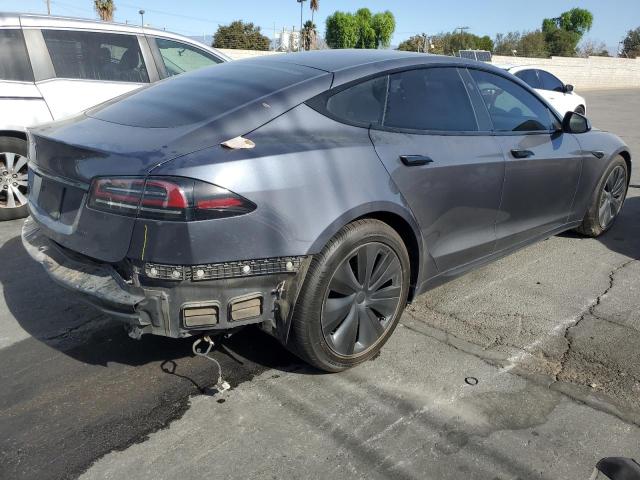 5YJSA1E55NF473370 - 2022 TESLA MODEL S GRAY photo 3