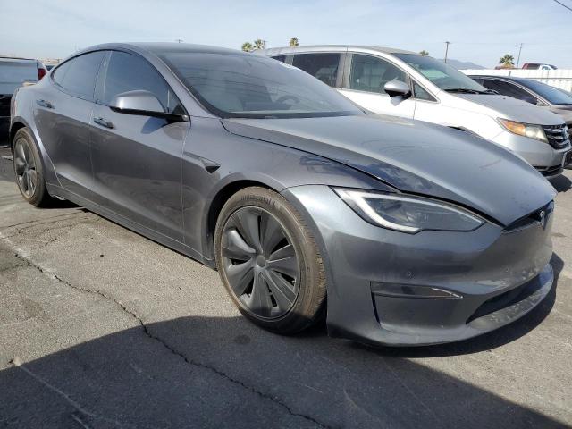 5YJSA1E55NF473370 - 2022 TESLA MODEL S GRAY photo 4