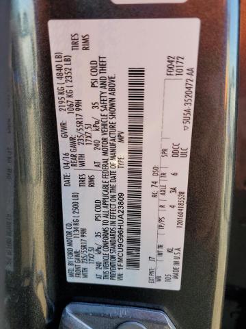 1FMCU9G96HUA23809 - 2017 FORD ESCAPE SE GRAY photo 14