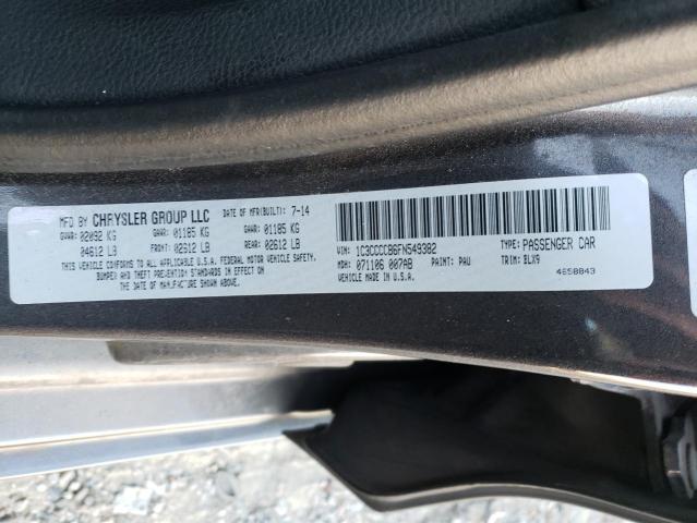 1C3CCCCB6FN549382 - 2015 CHRYSLER 200 C GRAY photo 12