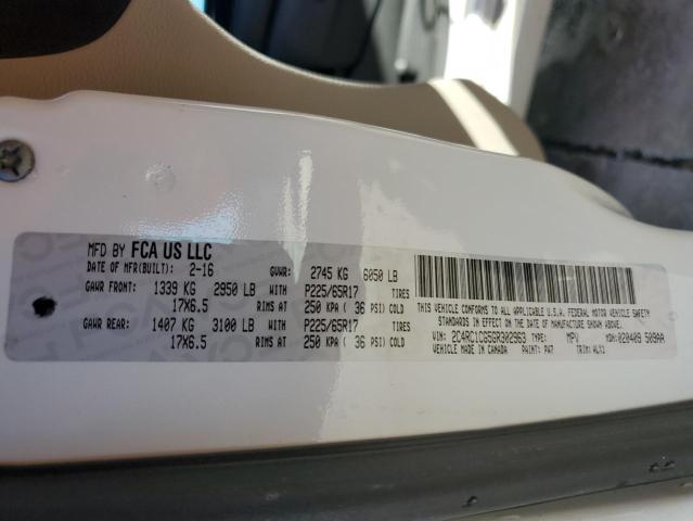 2C4RC1CG5GR302963 - 2016 CHRYSLER TOWN & COU TOURING L WHITE photo 13