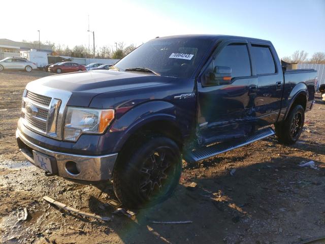 1FTFW1ET5BKD85418 - 2011 FORD F150 SUPERCREW BLUE photo 1