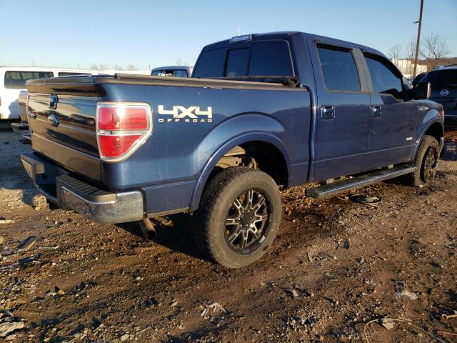 1FTFW1ET5BKD85418 - 2011 FORD F150 SUPERCREW BLUE photo 3