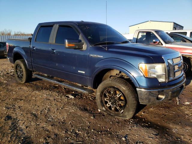 1FTFW1ET5BKD85418 - 2011 FORD F150 SUPERCREW BLUE photo 4