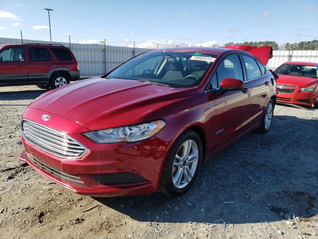 3FA6P0LU9JR160146 - 2018 FORD FUSION SE HYBRID RED photo 1