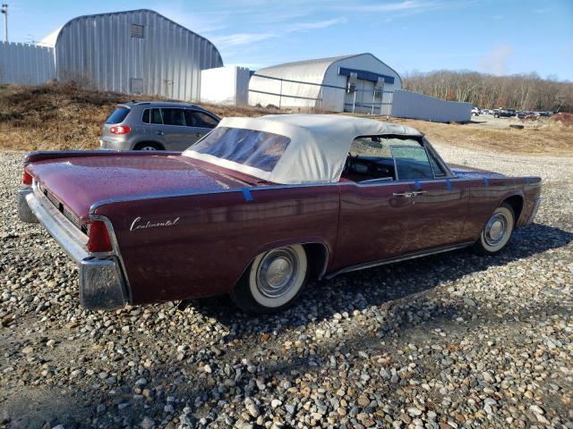 1Y86H422987 - 1961 LINCOLN CONTINENTL BURGUNDY photo 3