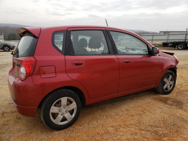 KL1TD66E49B315352 - 2009 CHEVROLET AVEO LS RED photo 3