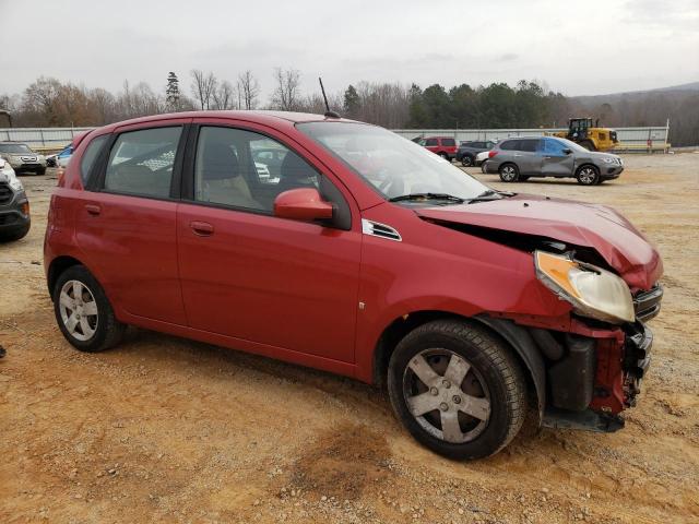 KL1TD66E49B315352 - 2009 CHEVROLET AVEO LS RED photo 4