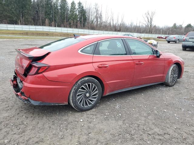 KMHL34JJ2MA032477 - 2021 HYUNDAI SONATA HYBRID RED photo 3