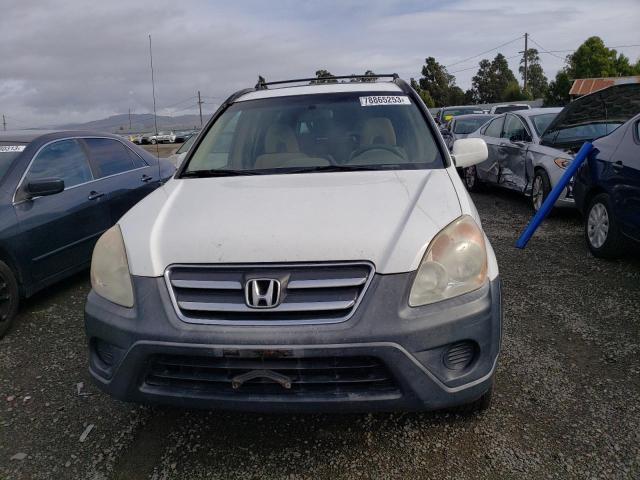 JHLRD78825C022881 - 2005 HONDA CR-V EX WHITE photo 5