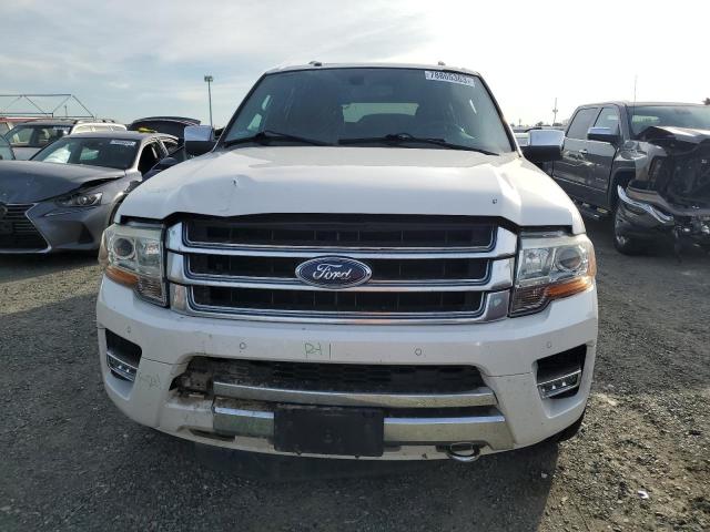 1FMJK1MT7FEF14380 - 2015 FORD EXPEDITION EL PLATINUM WHITE photo 5