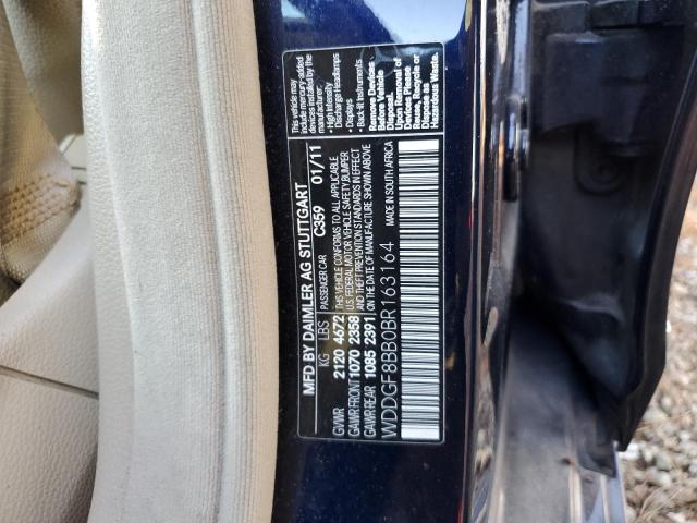 WDDGF8BB0BR163164 - 2011 MERCEDES-BENZ C 300 4MATIC BLUE photo 12