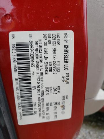 2A8HR54P38R151485 - 2008 CHRYSLER TOWN & COU TOURING RED photo 13