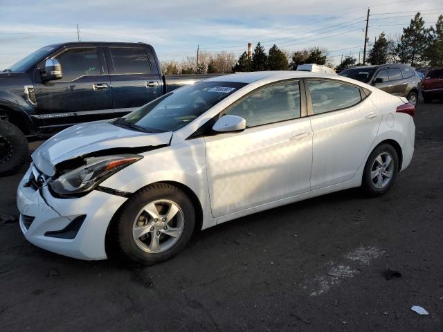 5NPDH4AE1FH573769 - 2015 HYUNDAI ELANTRA SE WHITE photo 1