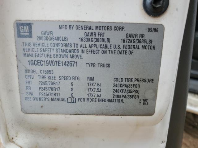 1GCEC19V07E142671 - 2007 CHEVROLET SILVERADO C1500 CLASSIC Ağ foto 13