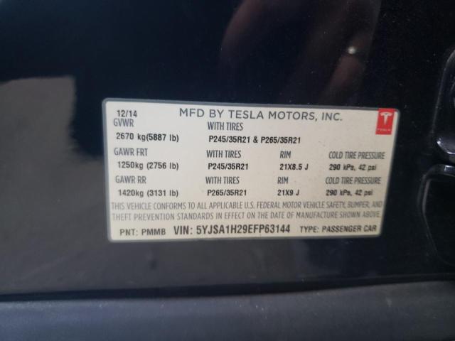 5YJSA1H29EFP63144 - 2014 TESLA MODEL S BLUE photo 12