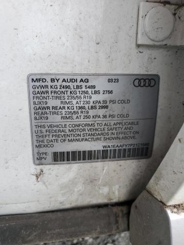 WA1EAAFY7P2121560 - 2023 AUDI Q5 PREMIUM PLUS 45 WHITE photo 12