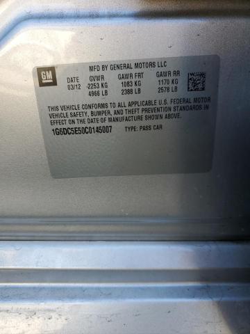 1G6DC5E50C0145007 - 2012 CADILLAC CTS SILVER photo 12