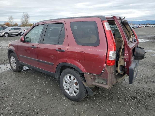 JHLRD78826C011994 - 2006 HONDA CR-V EX MAROON photo 2