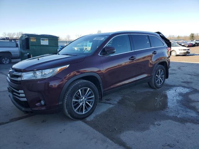 5TDJZRFHXKS992207 - 2019 TOYOTA HIGHLANDER SE BURGUNDY photo 1