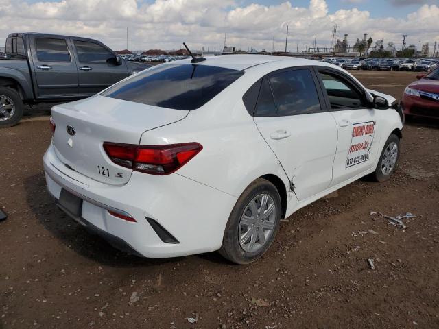 3KPA24AD9ME428993 - 2021 KIA RIO LX WHITE photo 3