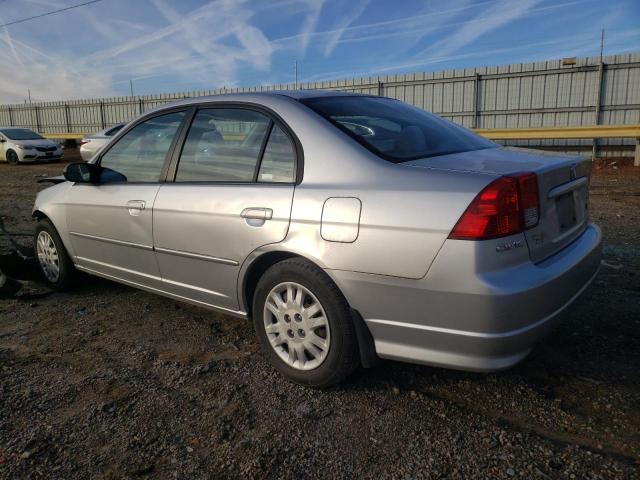 2HGES16595H582516 - 2005 HONDA CIVIC LX SILVER photo 2