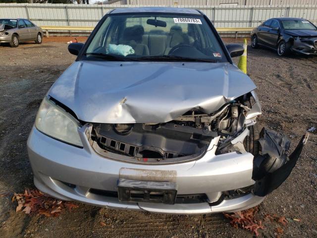 2HGES16595H582516 - 2005 HONDA CIVIC LX SILVER photo 5