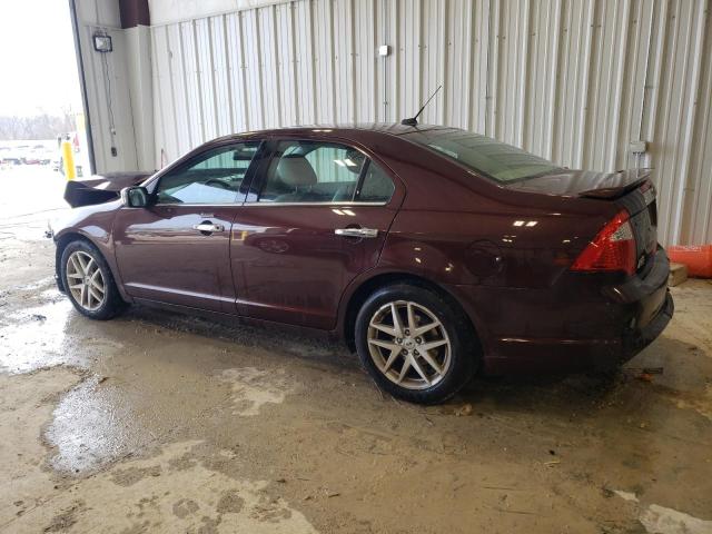 3FAHP0JA5CR205734 - 2012 FORD FUSION SEL MAROON photo 2