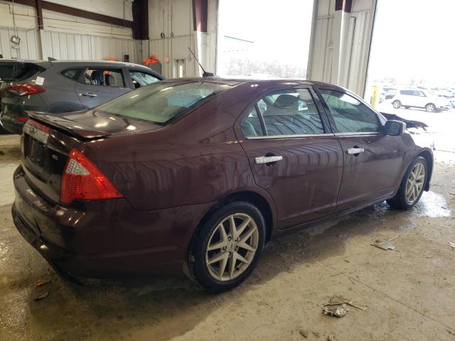 3FAHP0JA5CR205734 - 2012 FORD FUSION SEL MAROON photo 3