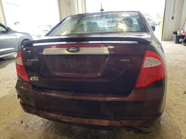 3FAHP0JA5CR205734 - 2012 FORD FUSION SEL MAROON photo 6