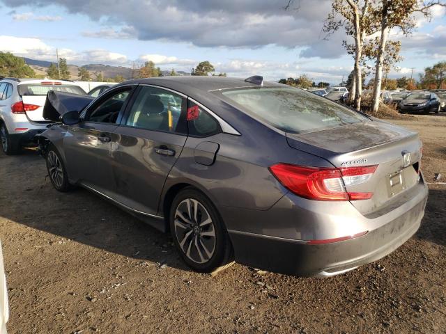 1HGCV3F49KA015153 - 2019 HONDA ACCORD HYBRID EX GRAY photo 2