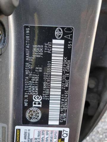 2T1BR32E95C555101 - 2005 TOYOTA COROLLA CE GRAY photo 13