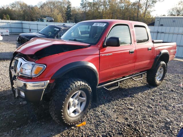 5TEHN72N54Z457379 - 2004 TOYOTA TACOMA DOUBLE CAB RED photo 1