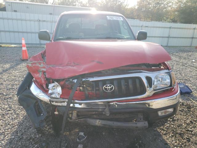 5TEHN72N54Z457379 - 2004 TOYOTA TACOMA DOUBLE CAB RED photo 5