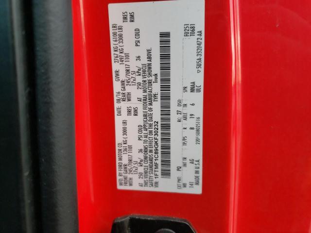 1FTMF1C89GKF30232 - 2016 FORD F150 RED photo 12