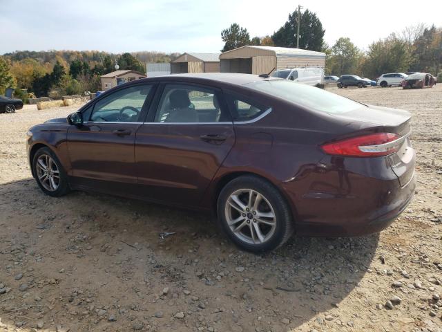 3FA6P0HD2JR148560 - 2018 FORD FUSION SE BURGUNDY photo 2