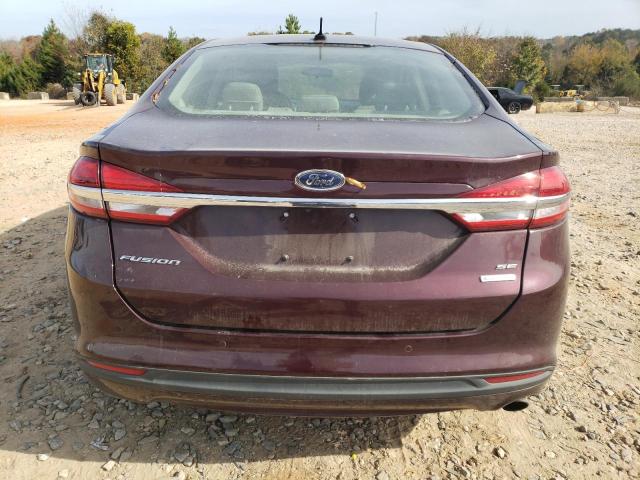 3FA6P0HD2JR148560 - 2018 FORD FUSION SE BURGUNDY photo 6