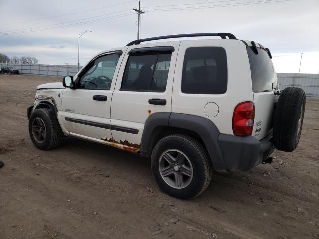 1J4GL48K34W242992 - 2004 JEEP LIBERTY SPORT WHITE photo 2