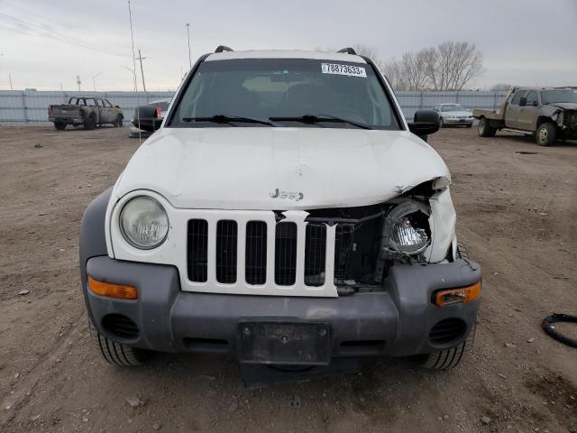 1J4GL48K34W242992 - 2004 JEEP LIBERTY SPORT WHITE photo 5