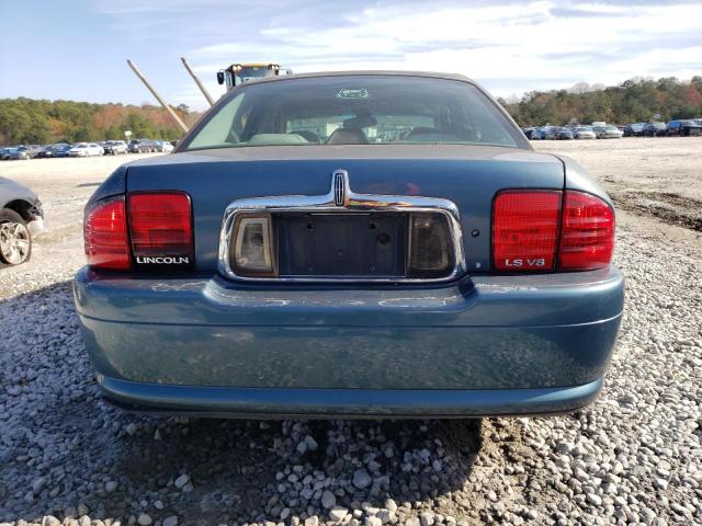 1LNHM87AX2Y629270 - 2002 LINCOLN LS BLUE photo 6