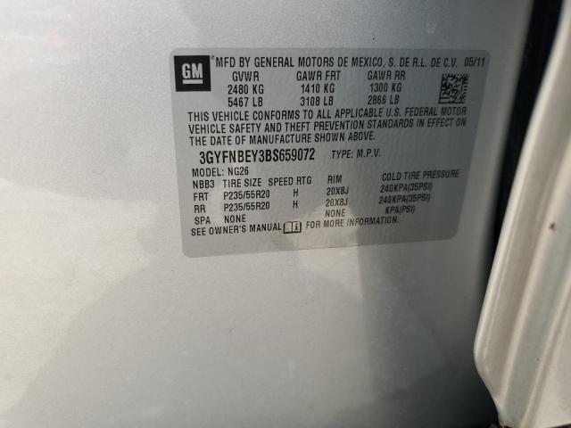 3GYFNBEY3BS659072 - 2011 CADILLAC SRX PERFORMANCE COLLECTION Argent photo 13