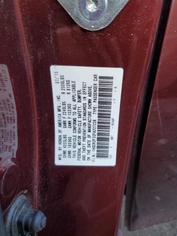 1HGCR2F30FA237236 - 2015 HONDA ACCORD LX MAROON photo 12