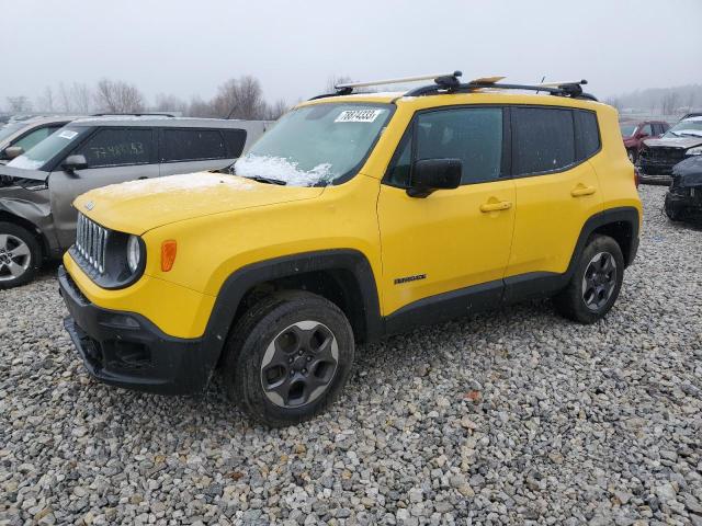 ZACCJBAB2HPE85740 - 2017 JEEP RENEGADE SPORT YELLOW photo 1