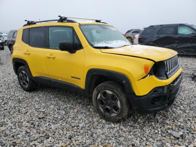 ZACCJBAB2HPE85740 - 2017 JEEP RENEGADE SPORT YELLOW photo 4