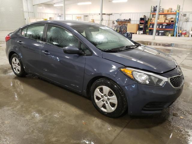 KNAFK4A67G5610518 - 2016 KIA FORTE LX BLUE photo 4