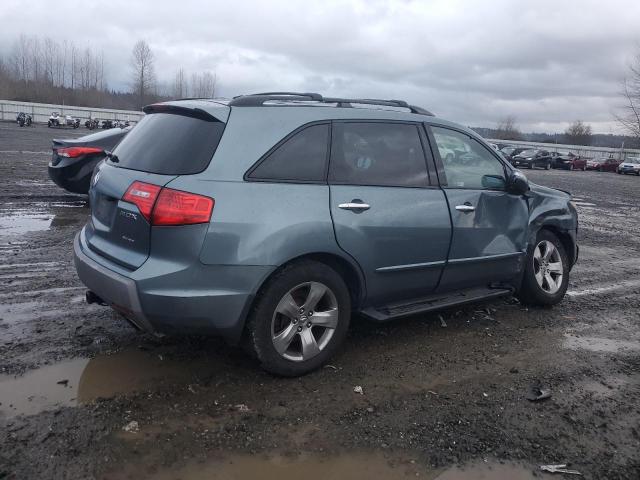 2HNYD28887H548955 - 2007 ACURA MDX SPORT TEAL photo 3