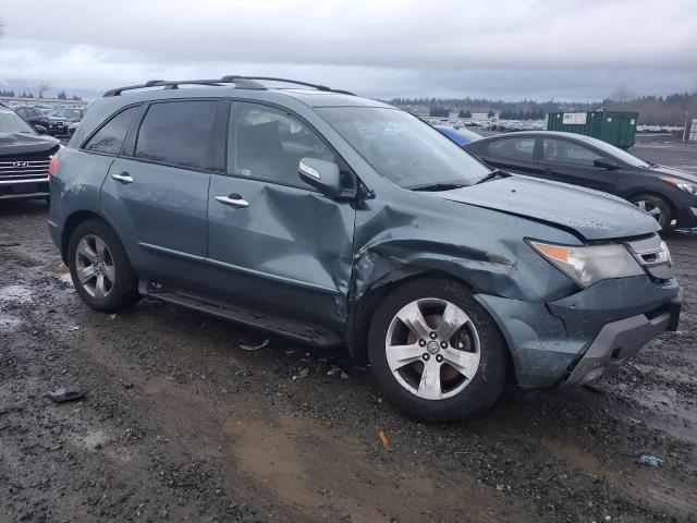 2HNYD28887H548955 - 2007 ACURA MDX SPORT TEAL photo 4