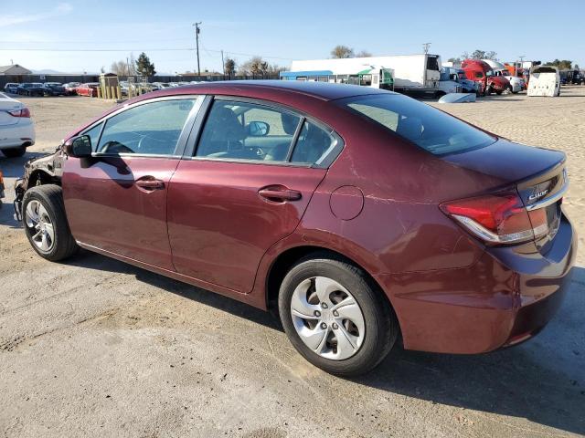 19XFB2F5XEE261752 - 2014 HONDA CIVIC LX BURGUNDY photo 2