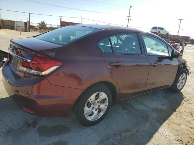 19XFB2F5XEE261752 - 2014 HONDA CIVIC LX BURGUNDY photo 3