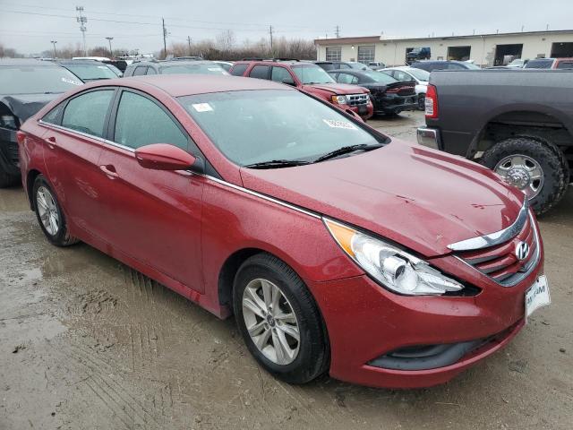 5NPEB4AC7EH882410 - 2014 HYUNDAI SONATA GLS RED photo 4